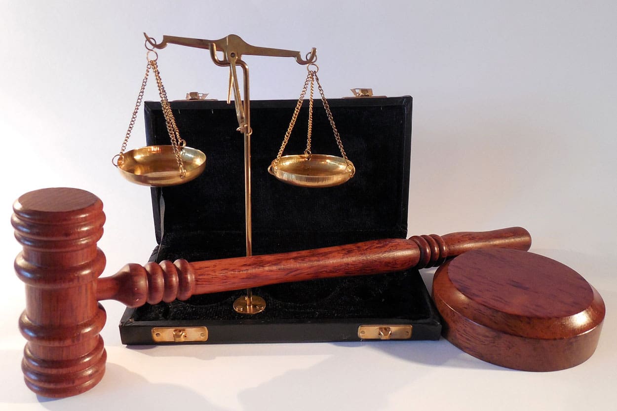 Scales and a gavel