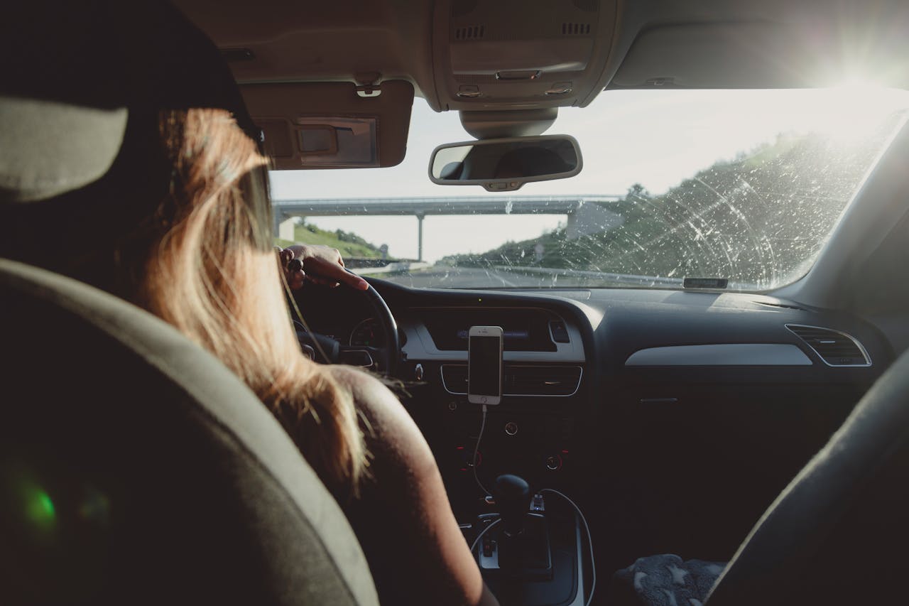 A person driving to speak with a lawyer about their car accident case in Blythewood, SC