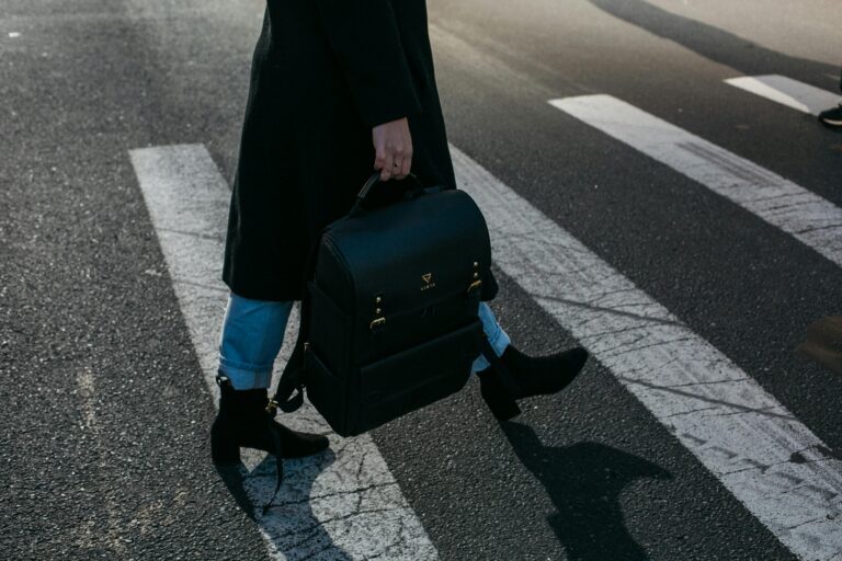 A person walking down a road before a pedestrian accident in Florence