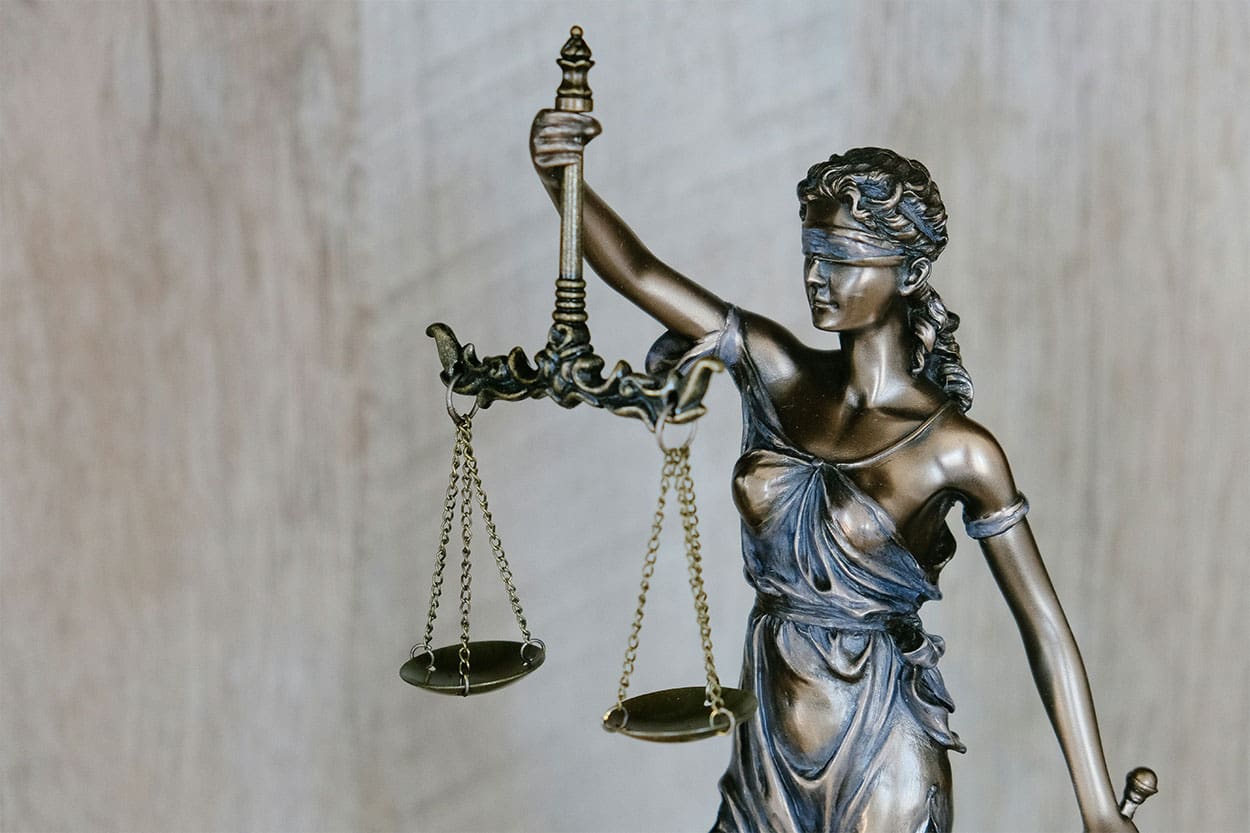 Lady Justice as seen in a law firm in Columbia, South Carolina