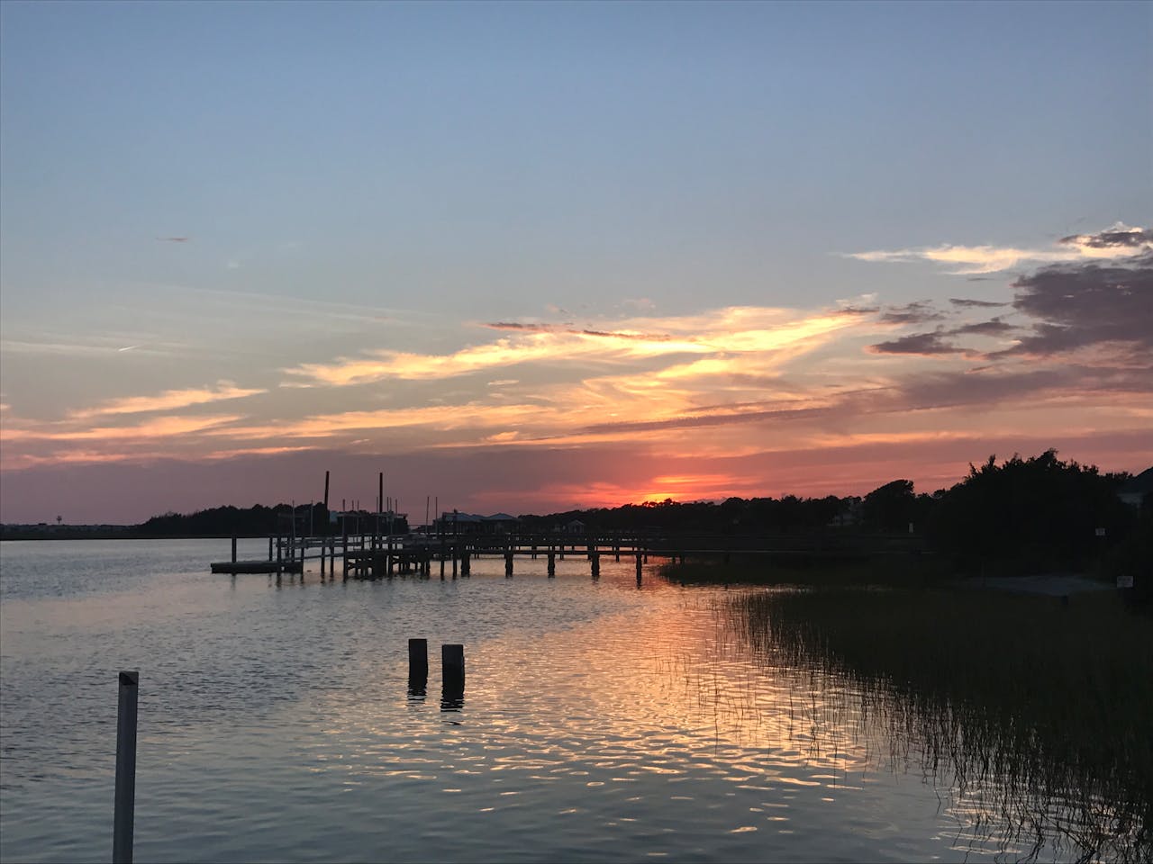 A sunset view of a South Carolina pier